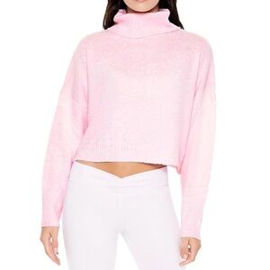 Forever 21 Soft Pink Turtle Neck Drop-Sleeve Sweater NWT